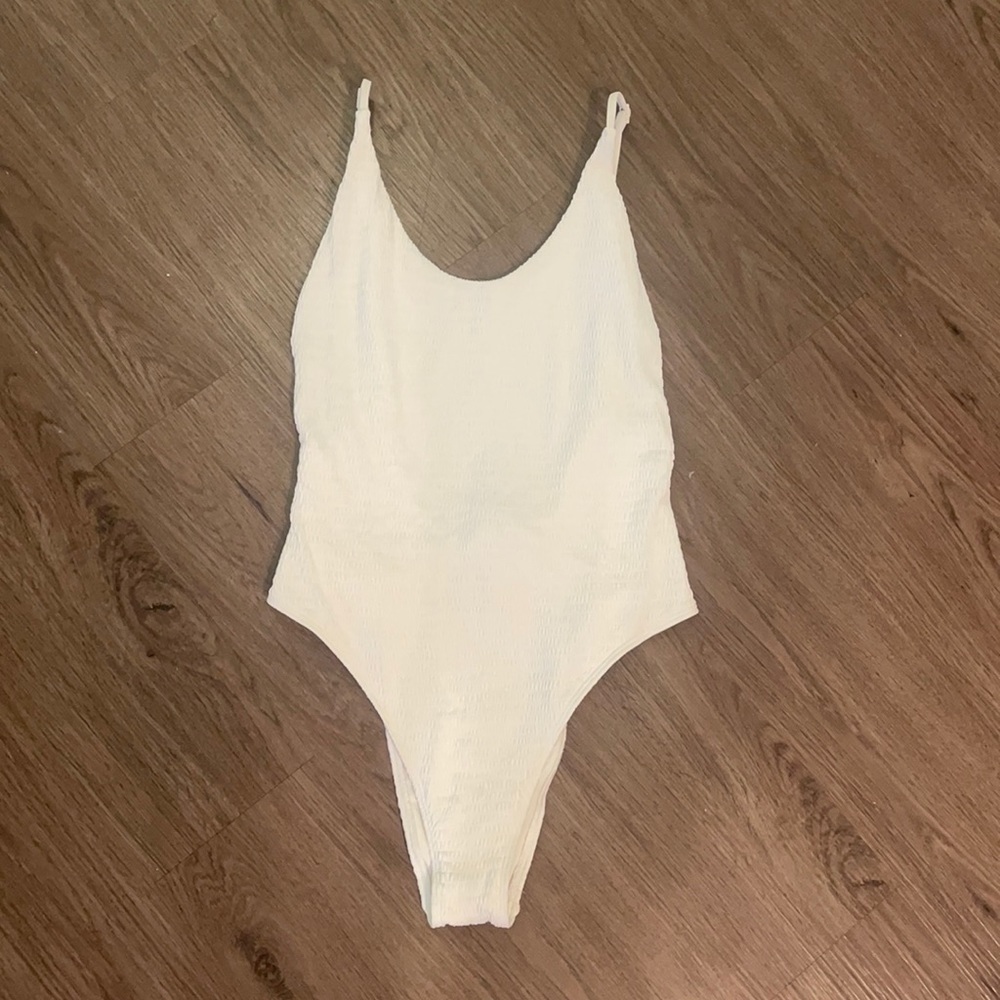 NWT Aerie white one piece swimsuit size M